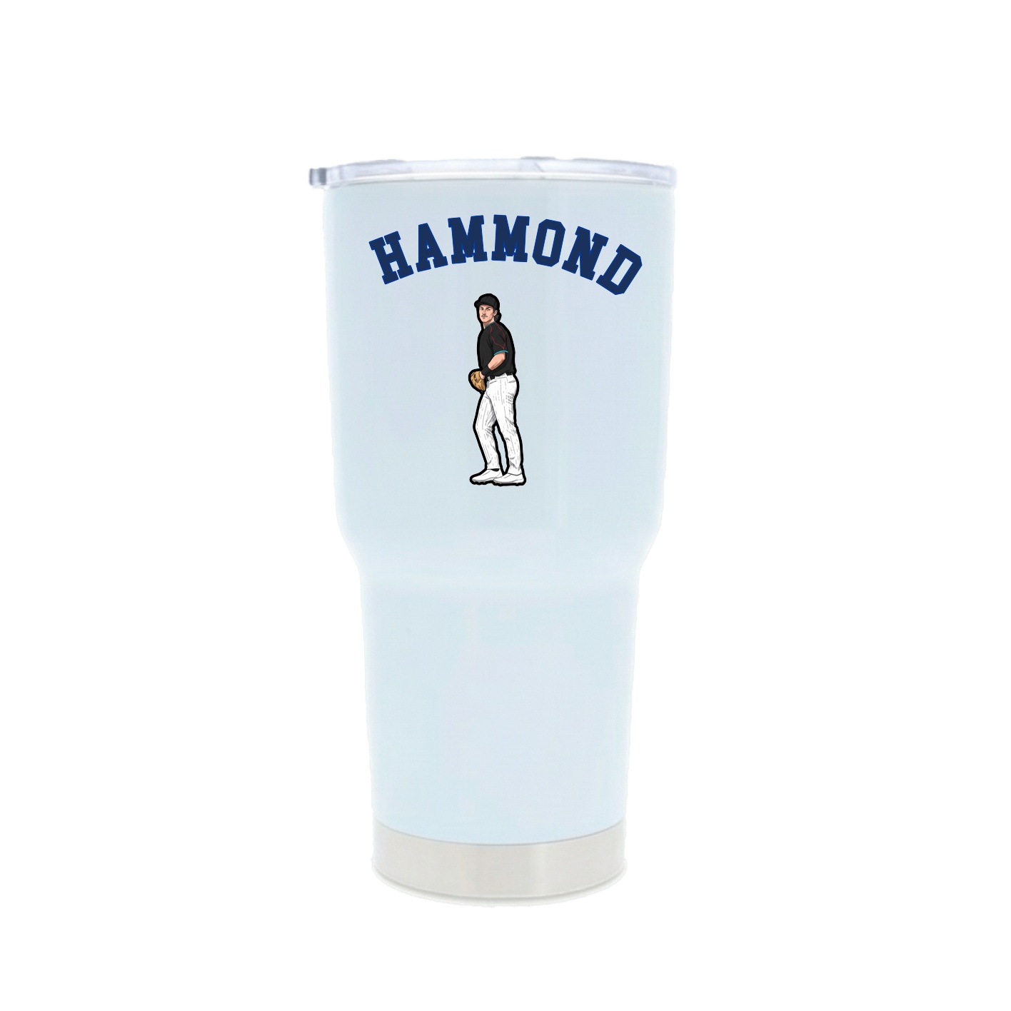 30oz Stainless Steel Tumbler — Shirsey Arch in White