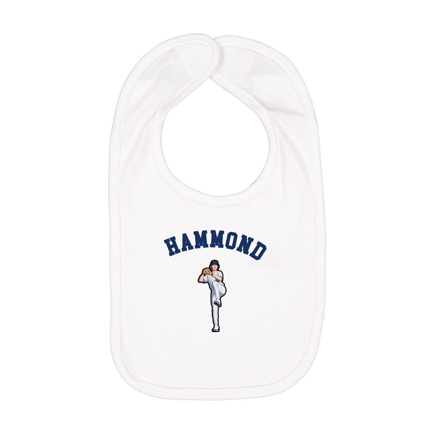 Infant Bib — Shirsey Arch in White