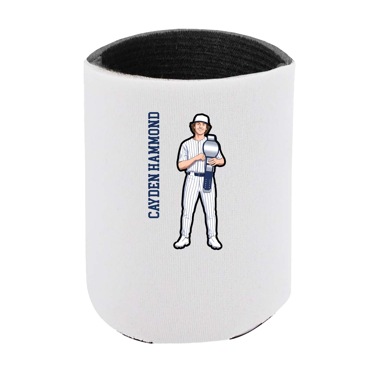 Can Holder — Name Vertical in White