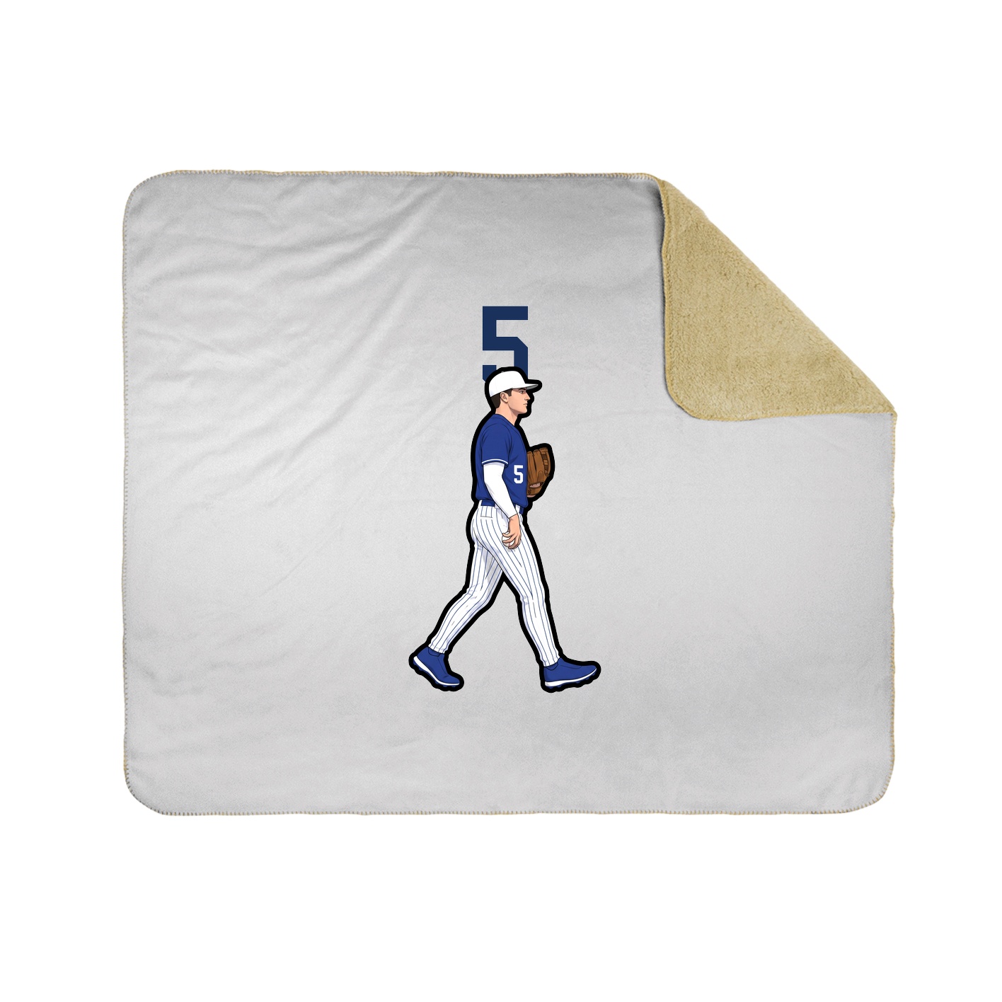 Throw Blanket — Number Top in White