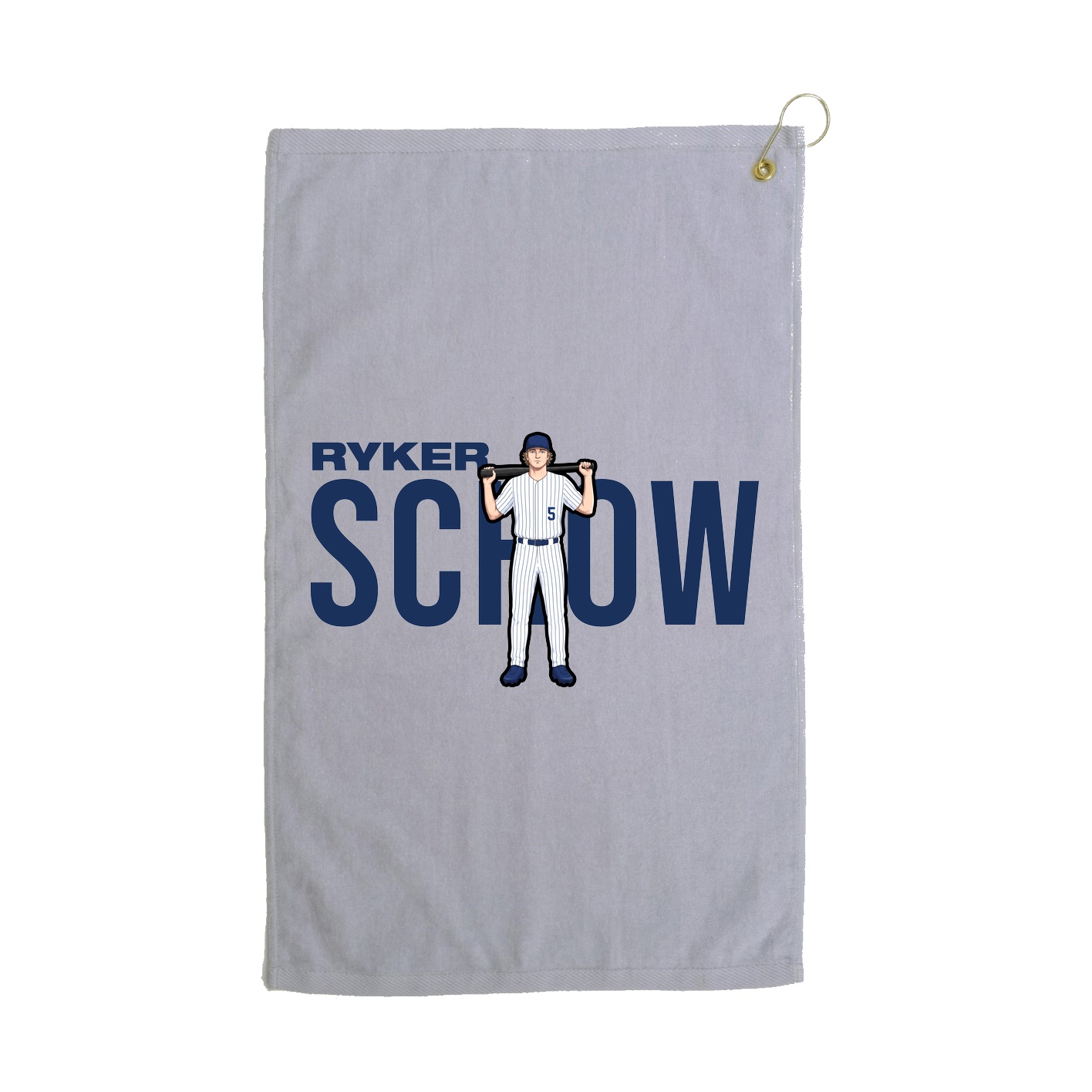 Golf Towel — Player Name in Grey