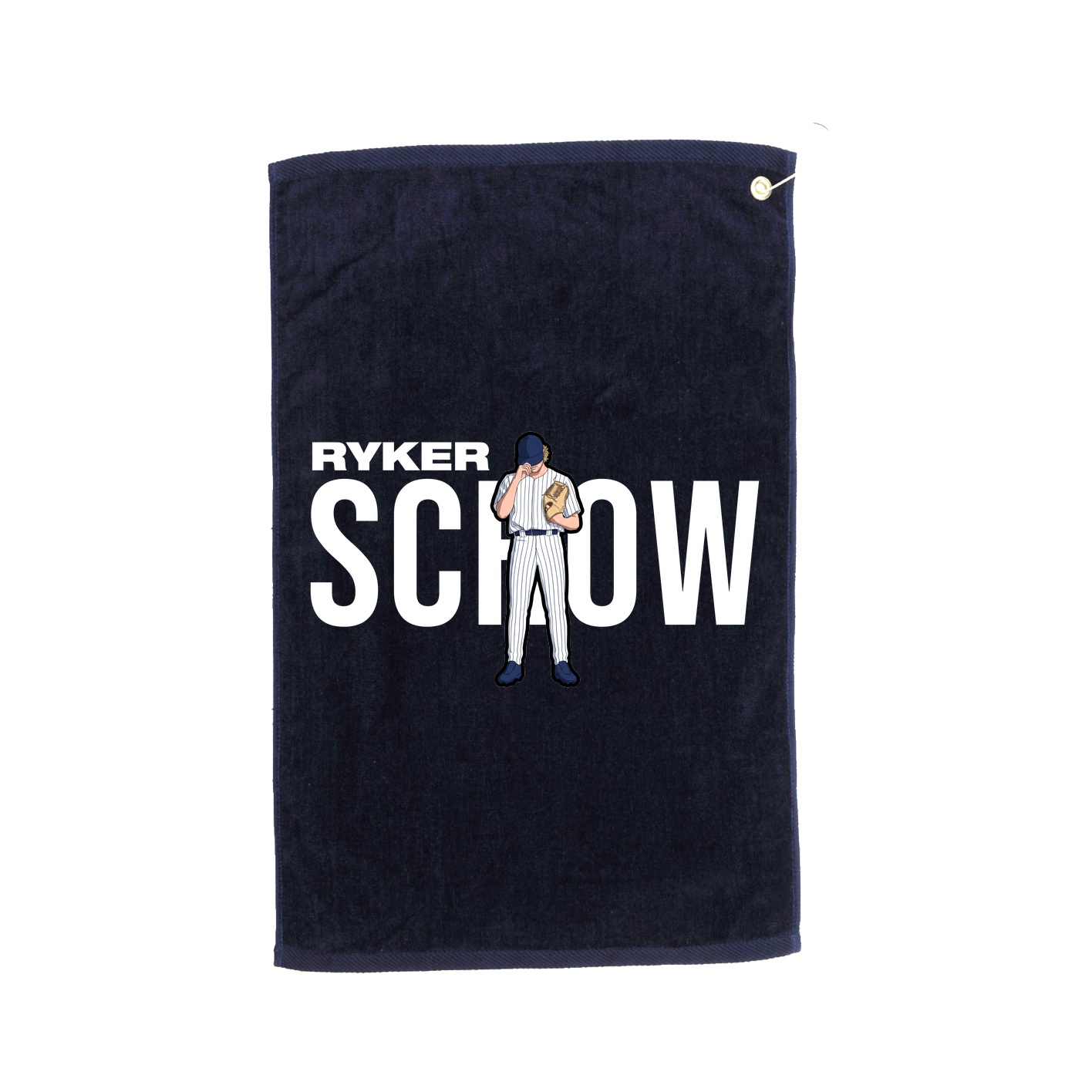 Golf Towel — Player Name in Navy