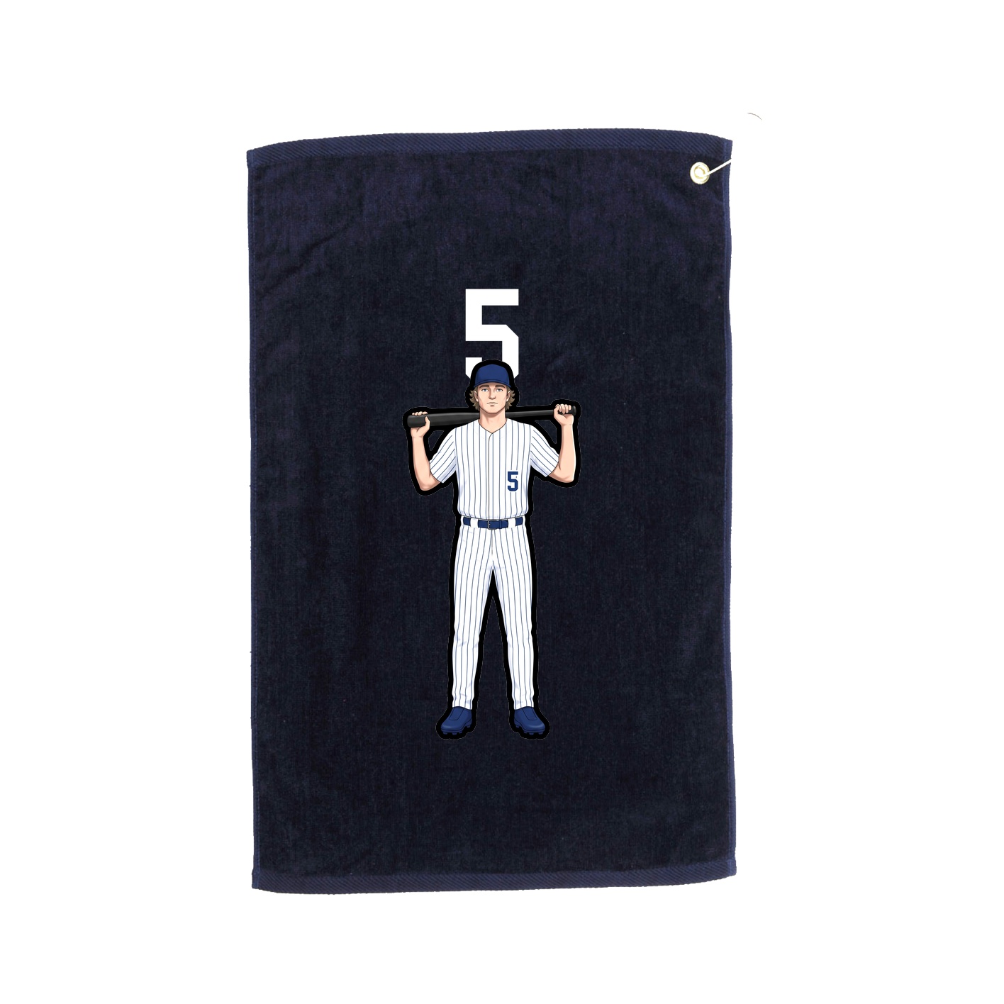 Golf Towel — Number Top in Navy
