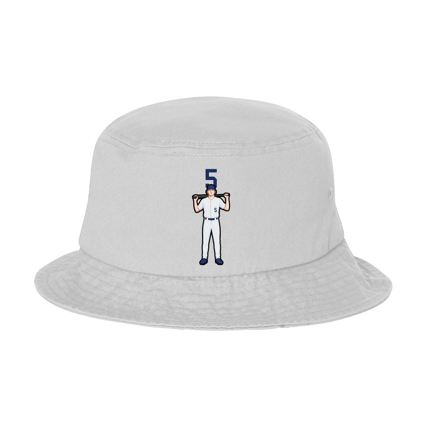 Bucket Cap — Number Top in White