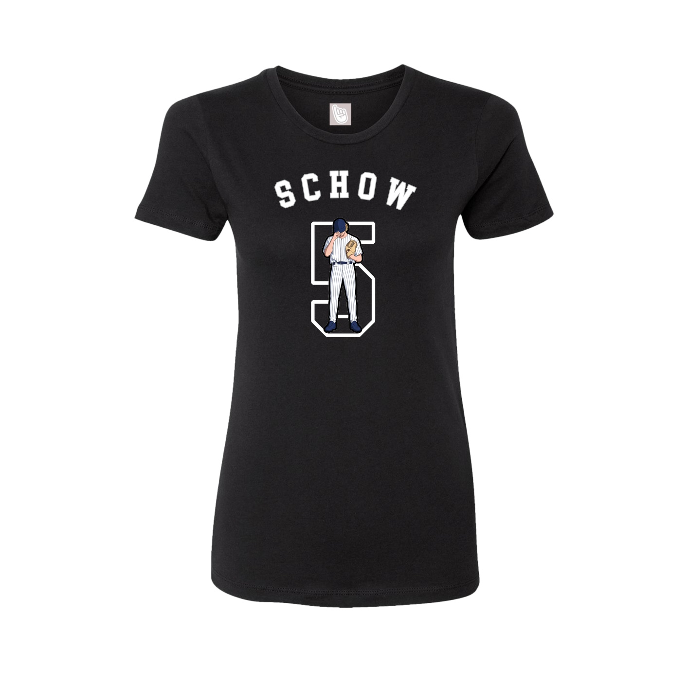 Fitted Women's Tee — Shirsey Arch in Black