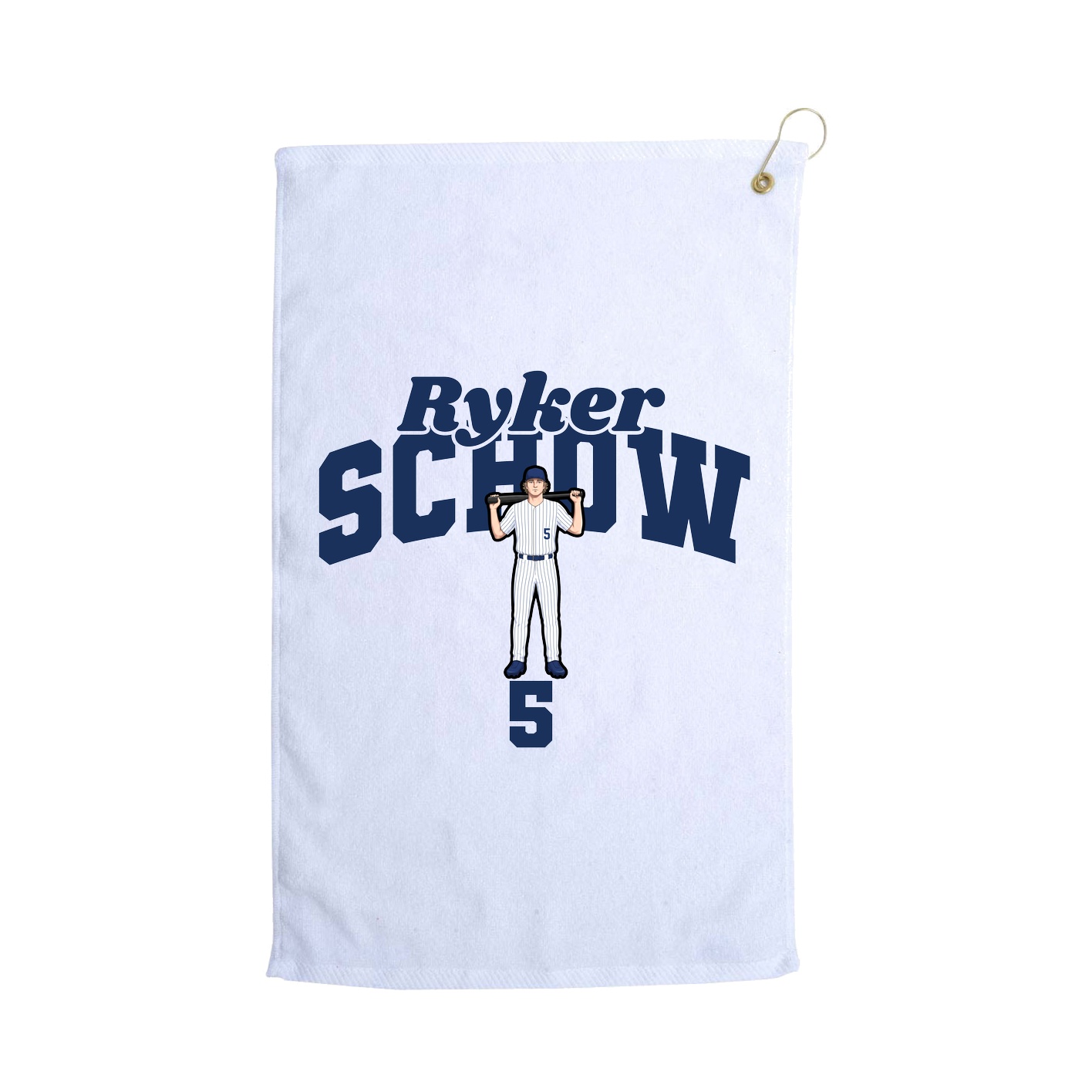 Golf Towel — Signature Arch in White