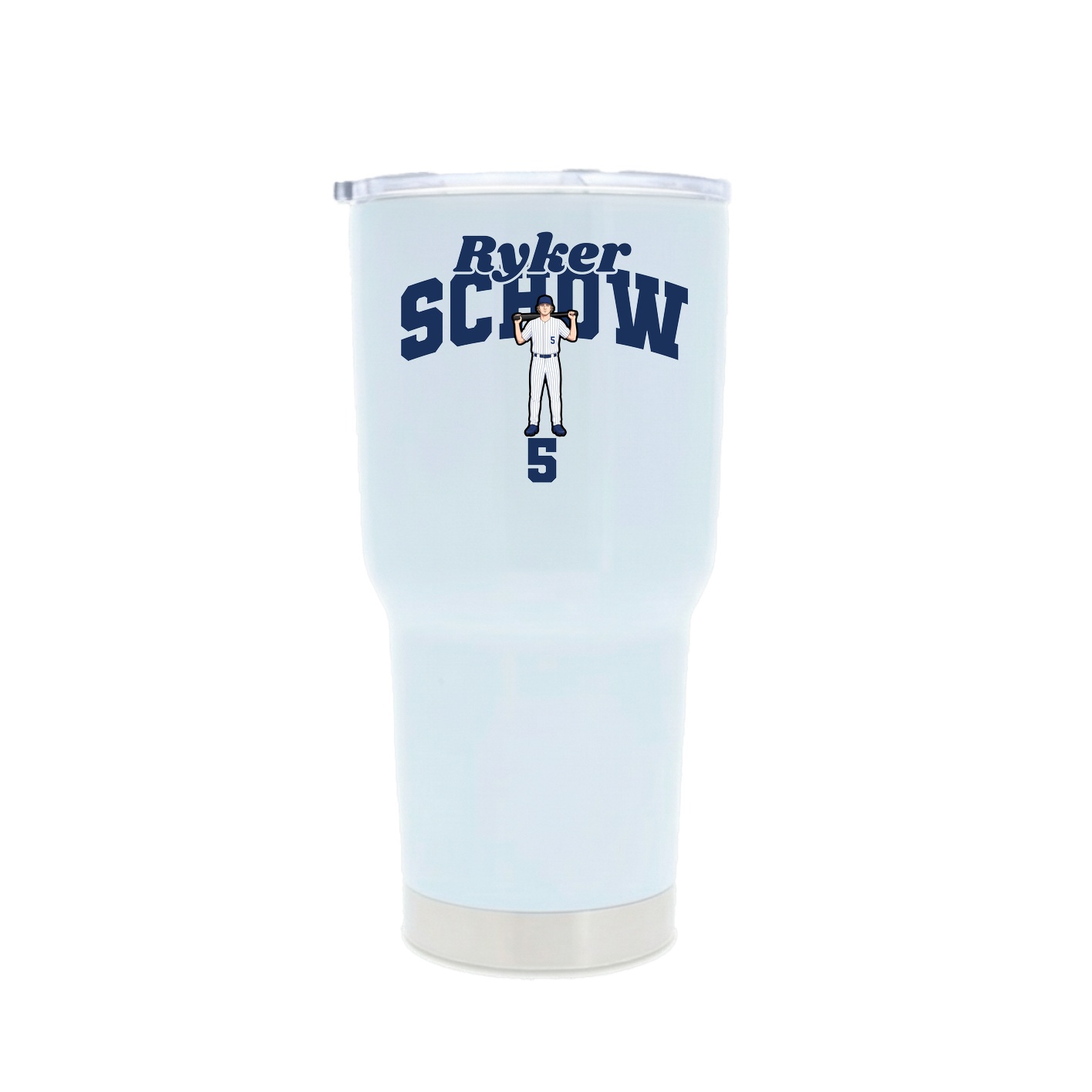 30oz Stainless Steel Tumbler — Signature Arch in White