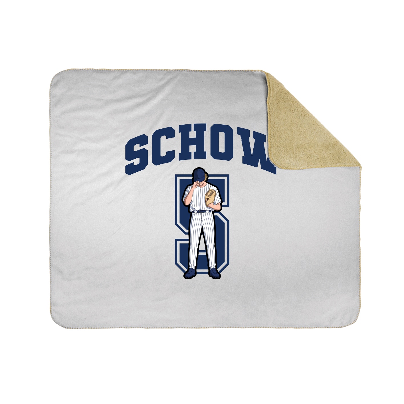 Throw Blanket — Number in White