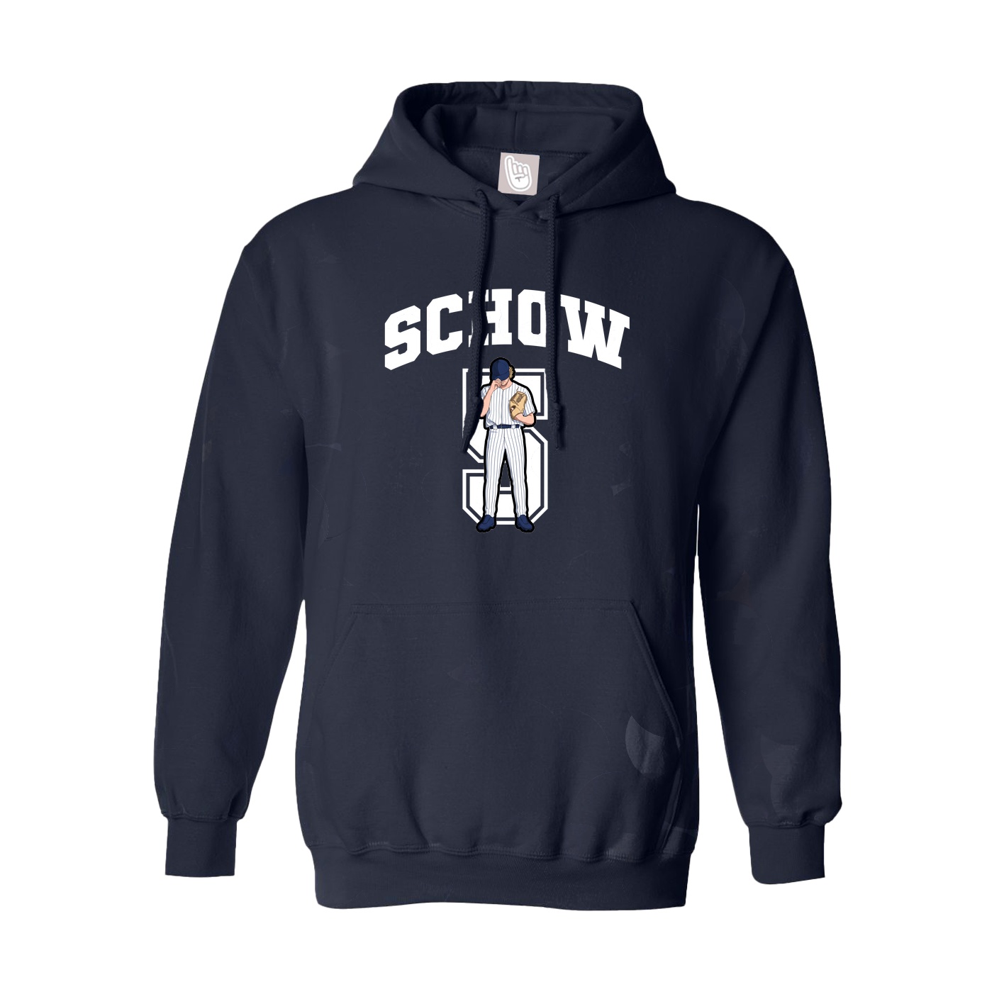 Youth Hoodie — Number in Navy