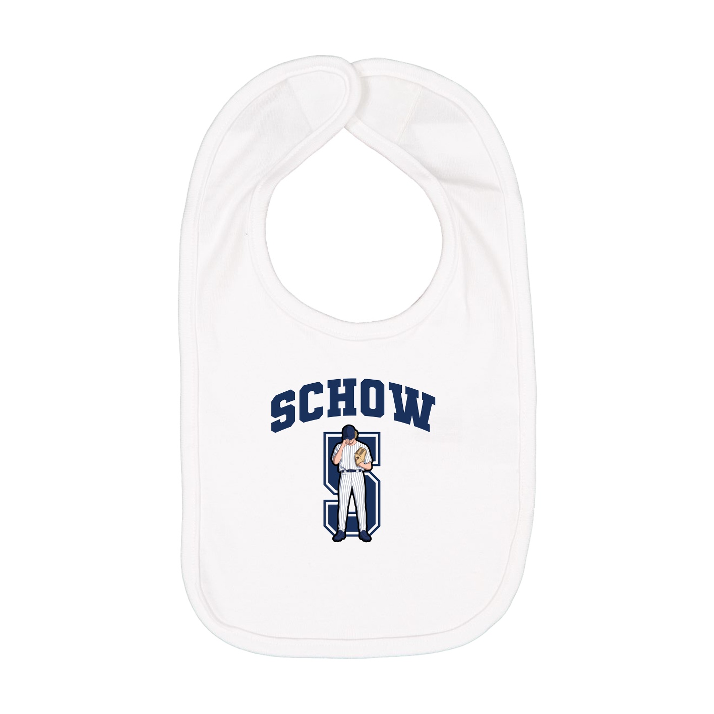 Infant Bib — Number in White