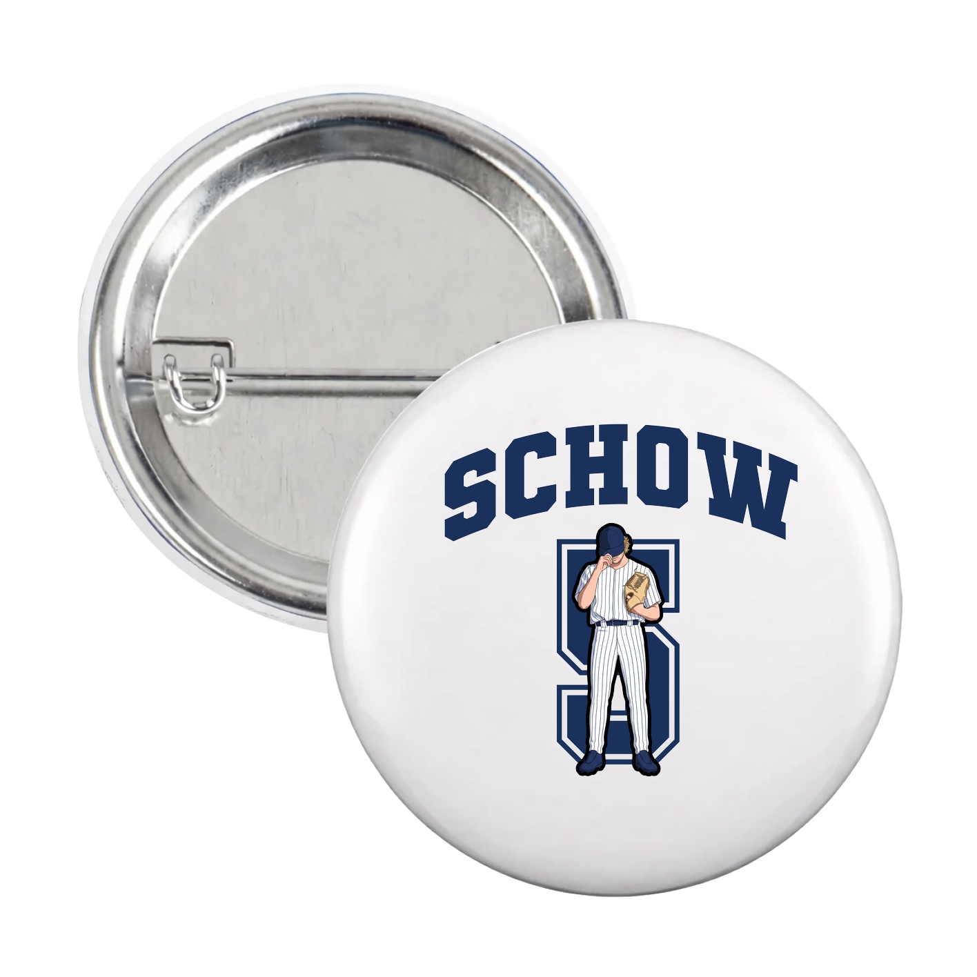Game Day Button — Number in White