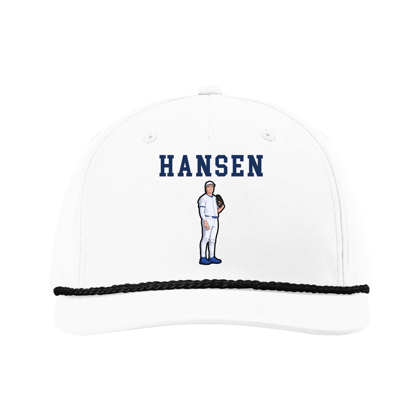 Five-Panel Classic Rope Cap — Shirsey in White