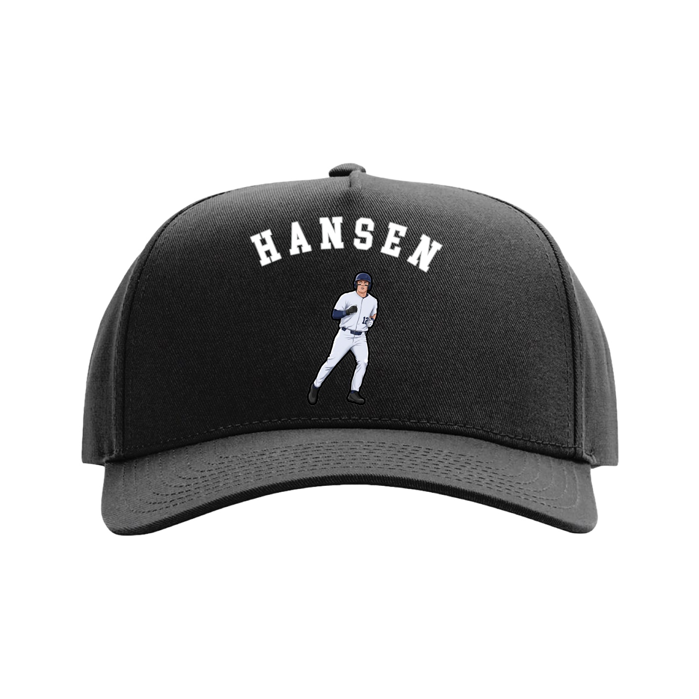 Full Fabric Five-Panel Champ Cap — Shirsey Arch in Black
