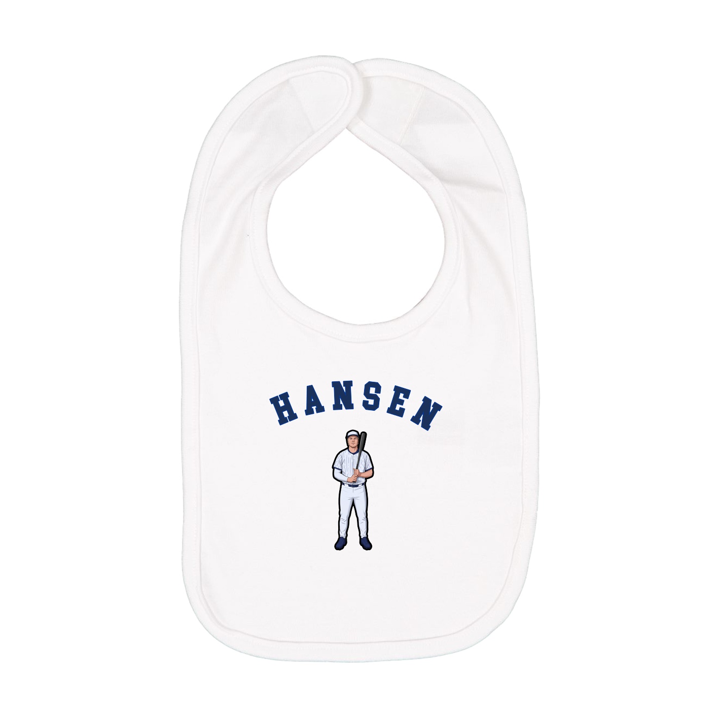 Infant Bib — Shirsey Arch in White