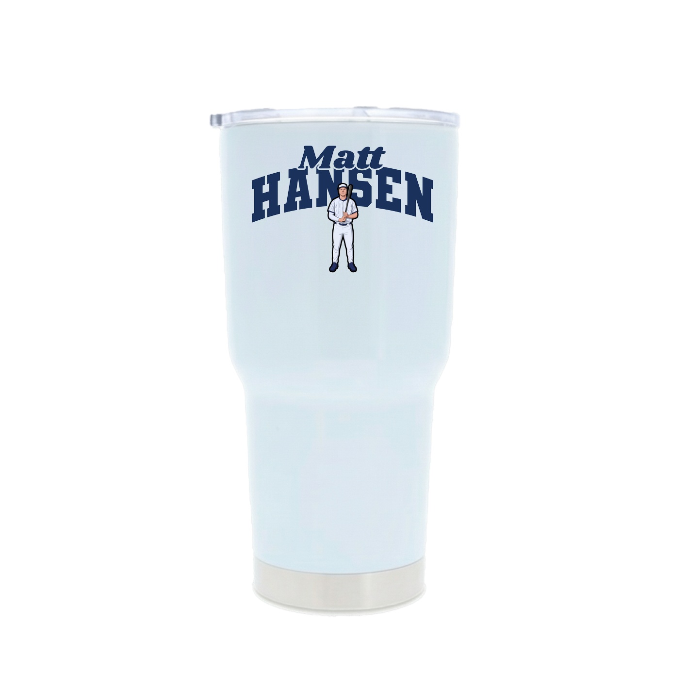 30oz Stainless Steel Tumbler — Signature Arch in White