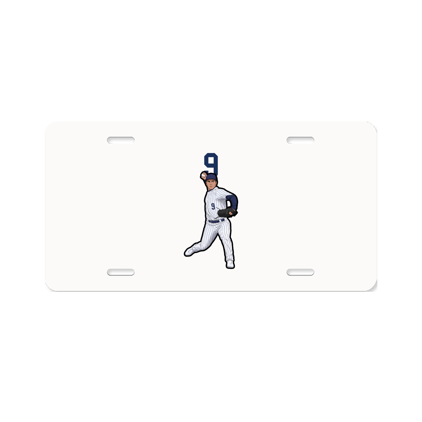 License Plate — Number Top in Classic