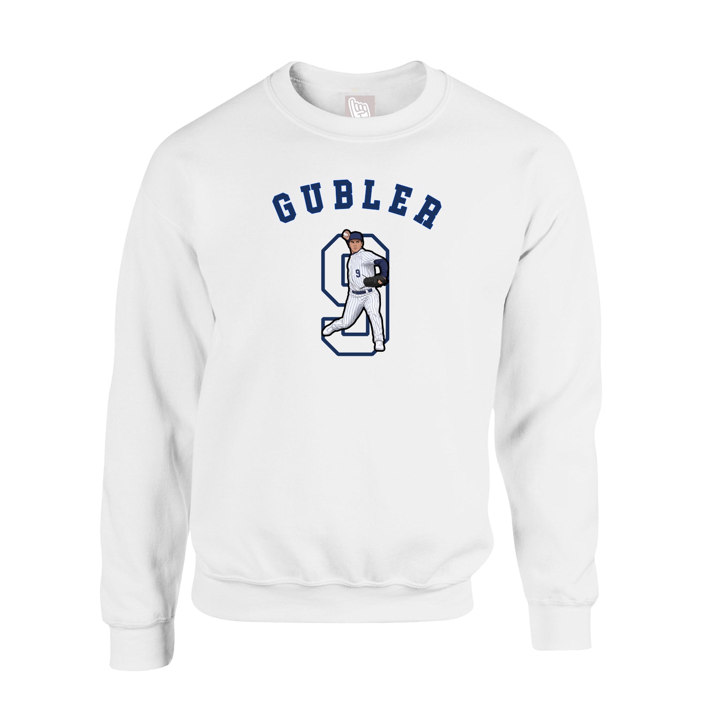 Fleece Crew — Shirsey Arch in White