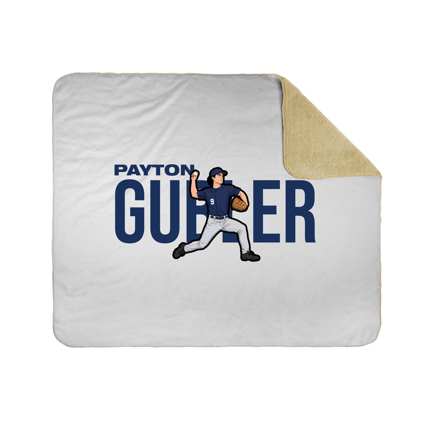 Throw Blanket — Player Name in White