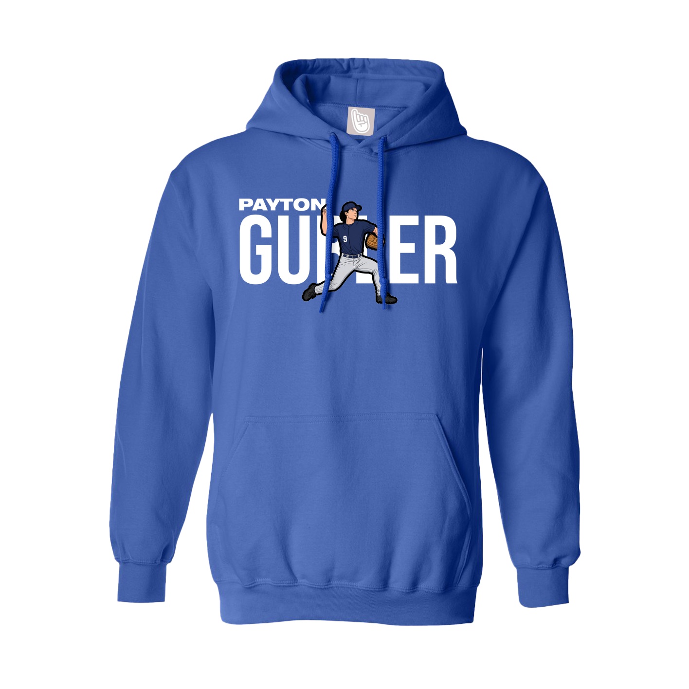 Youth Hoodie — Player Name in Royal