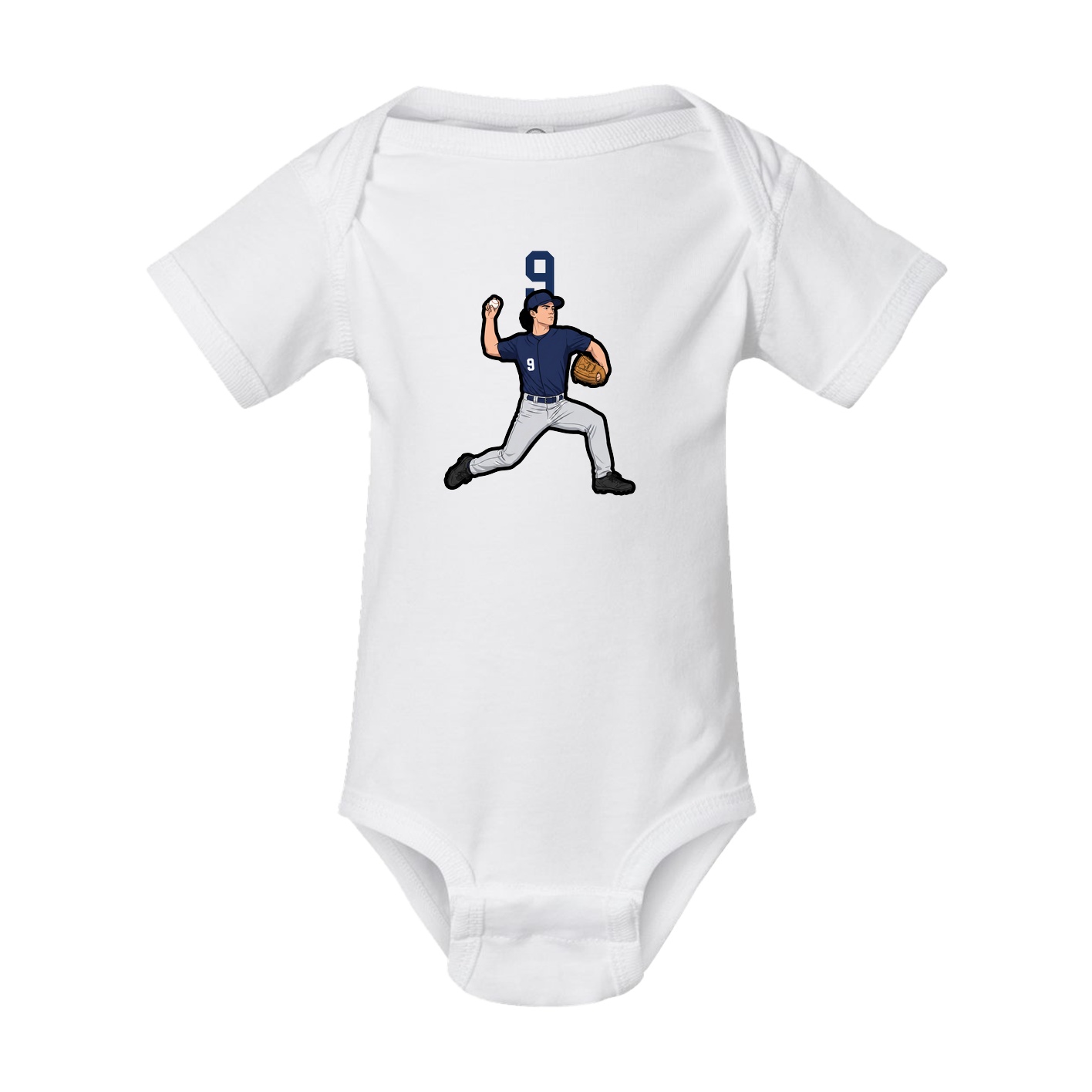 Baby Onesie — Number Top in White