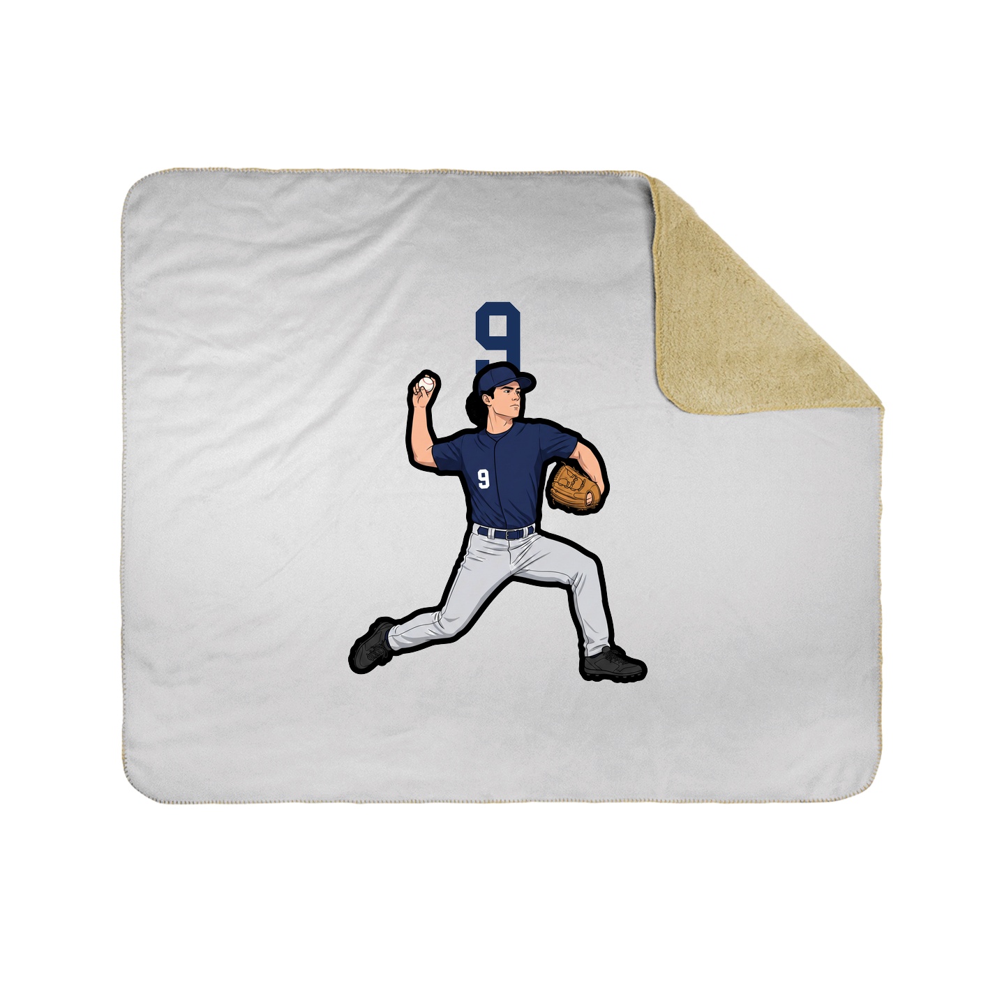 Throw Blanket — Number Top in White