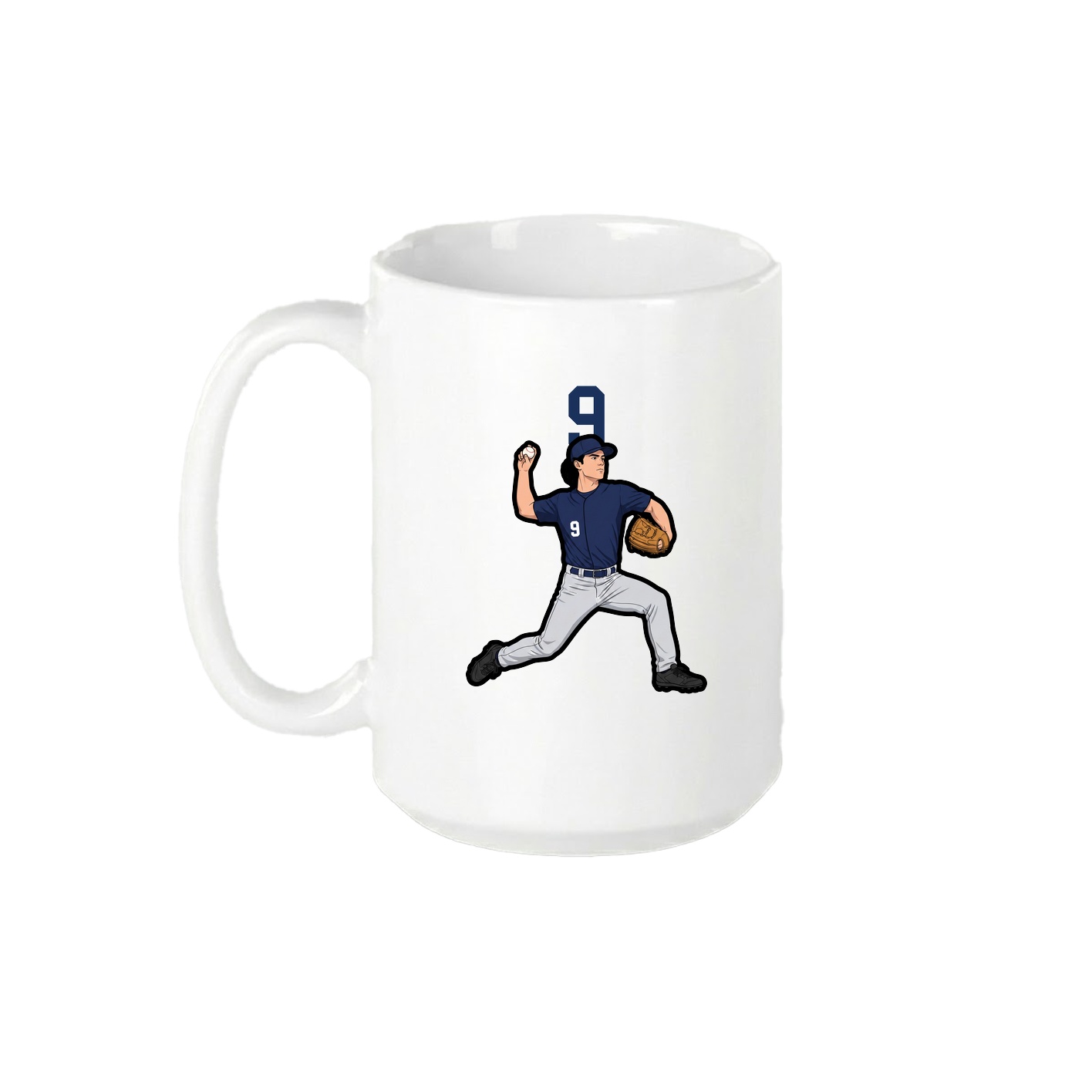 15oz Coffee Mug — Number Top in White