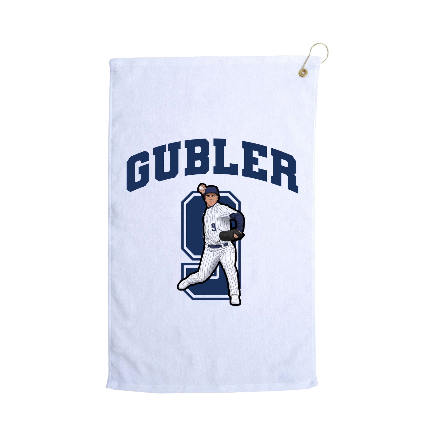 Golf Towel — Number in White