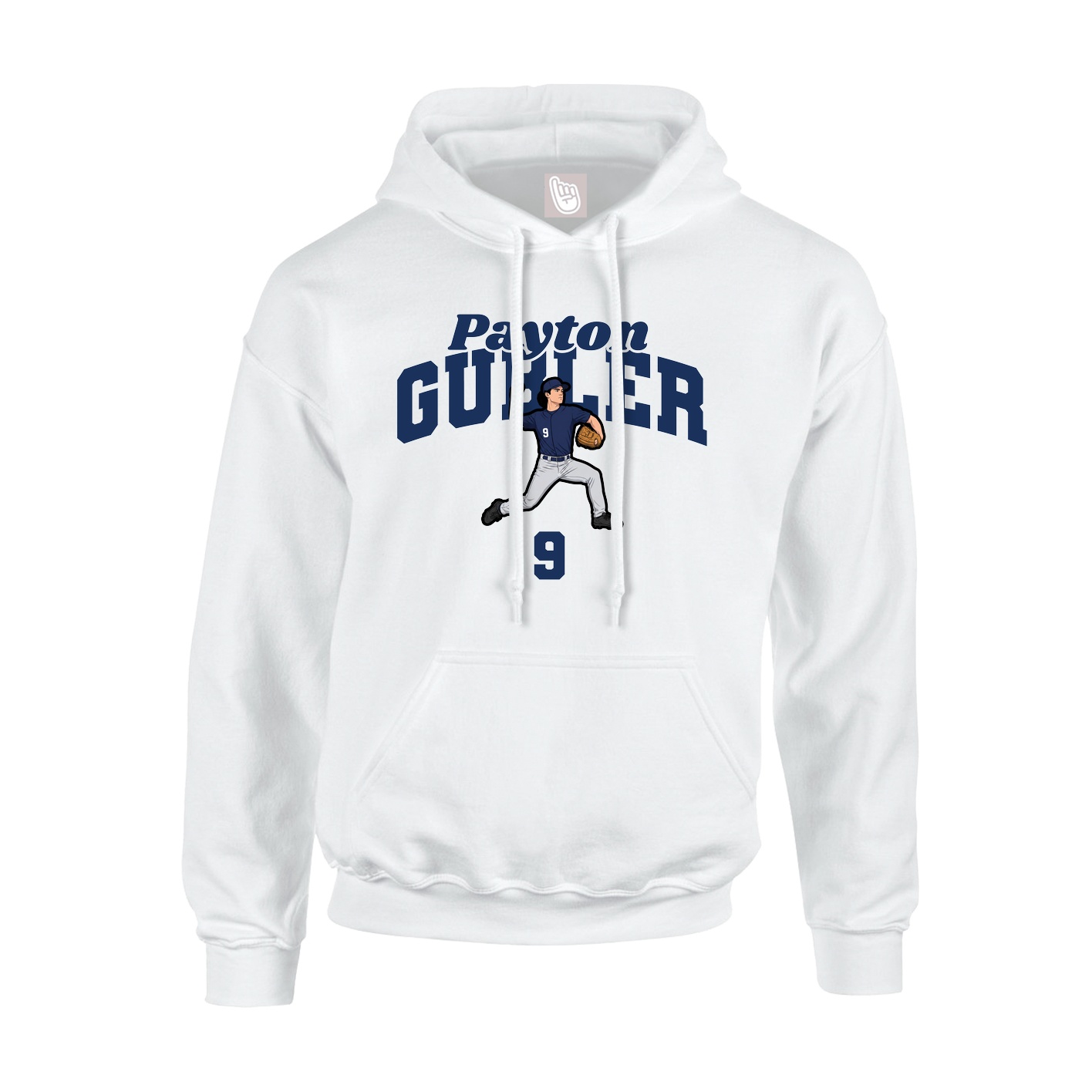 Hoodie — Signature Arch in White