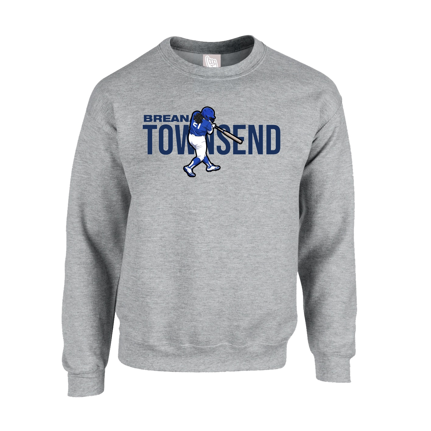 Fleece Crew — Player Name in Grey