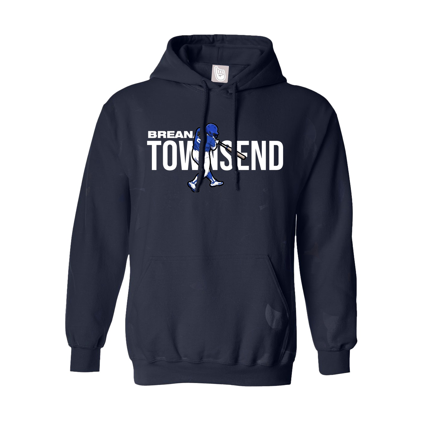 Youth Hoodie — Player Name in Navy