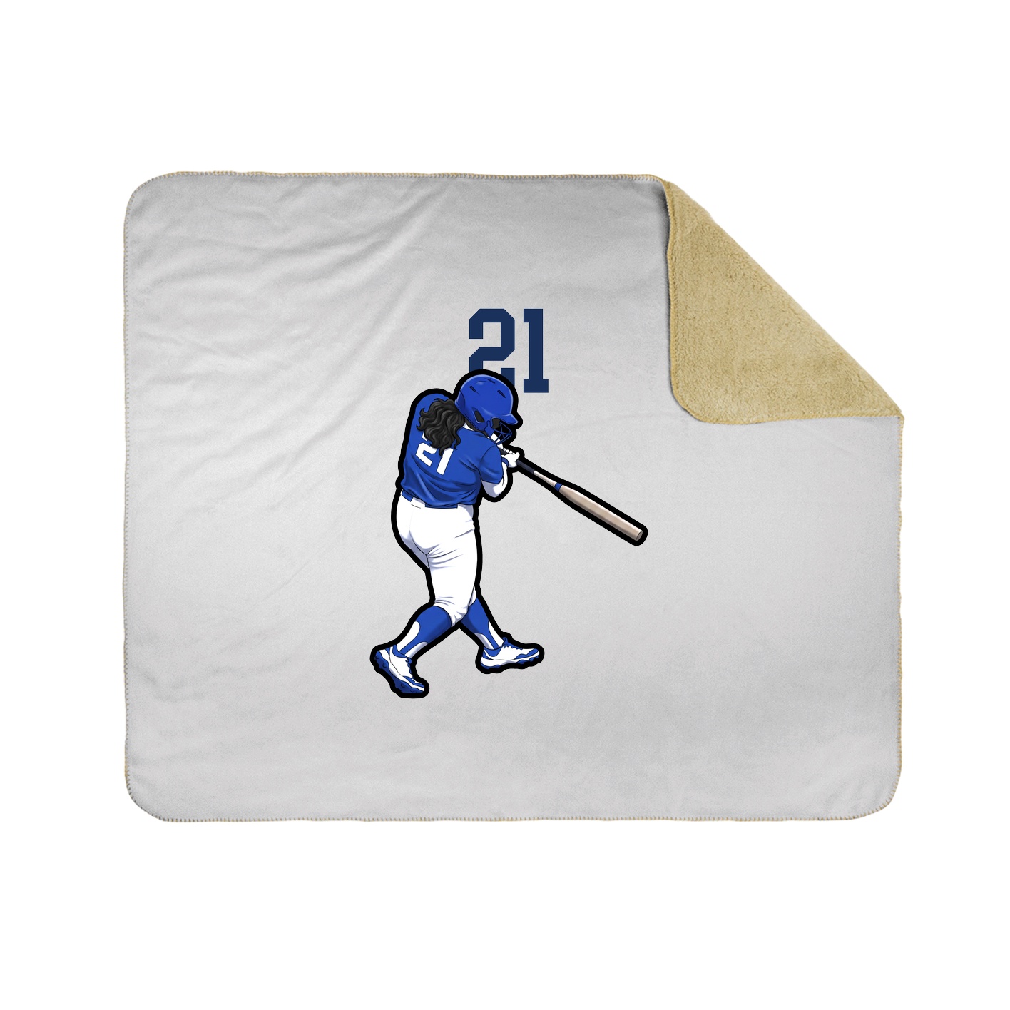 Throw Blanket — Number Top in White