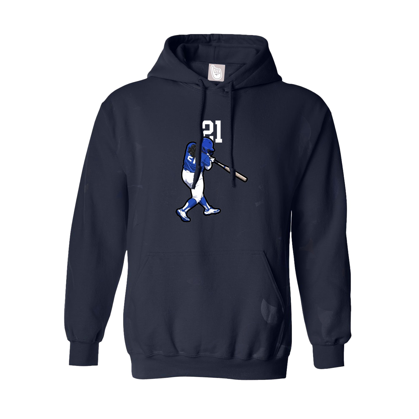 Hoodie — Number Top in Navy