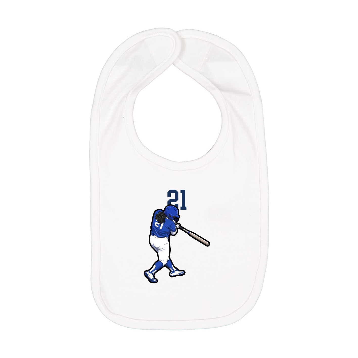 Infant Bib — Number Top in White