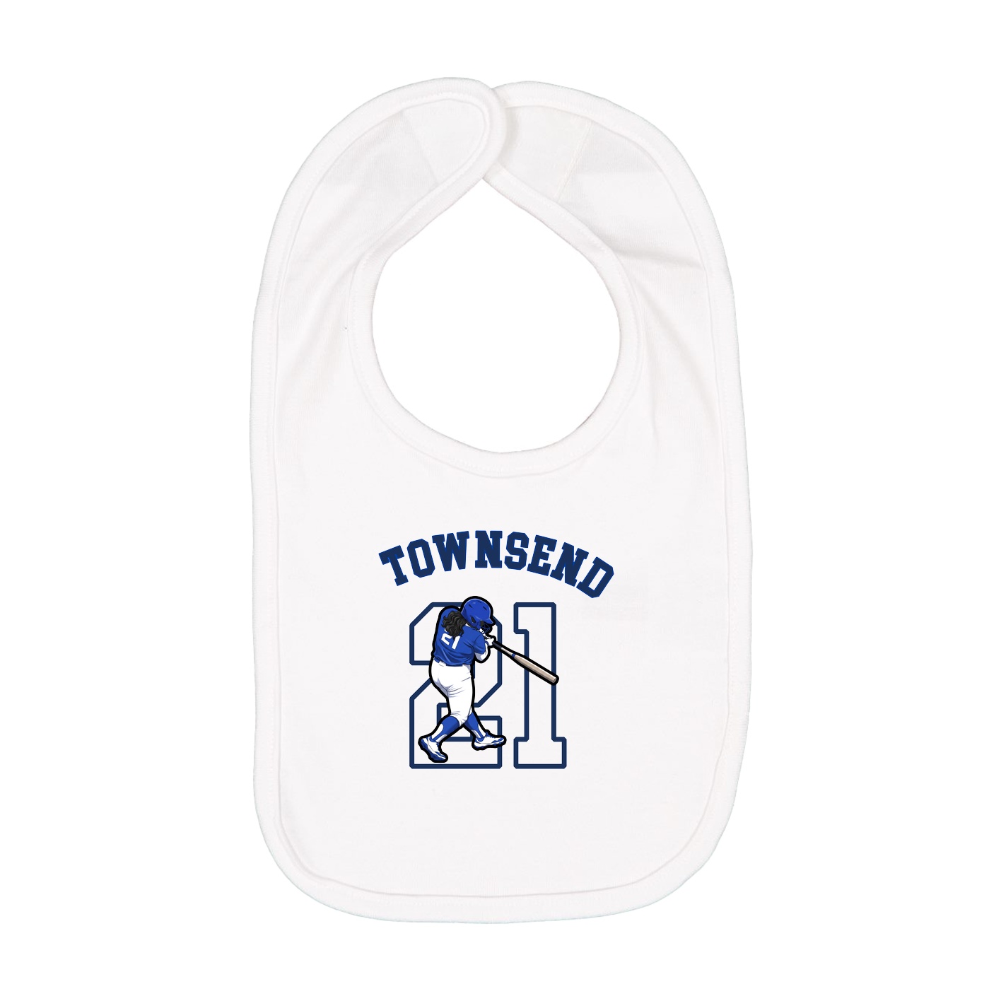 Infant Bib — Shirsey Arch in White