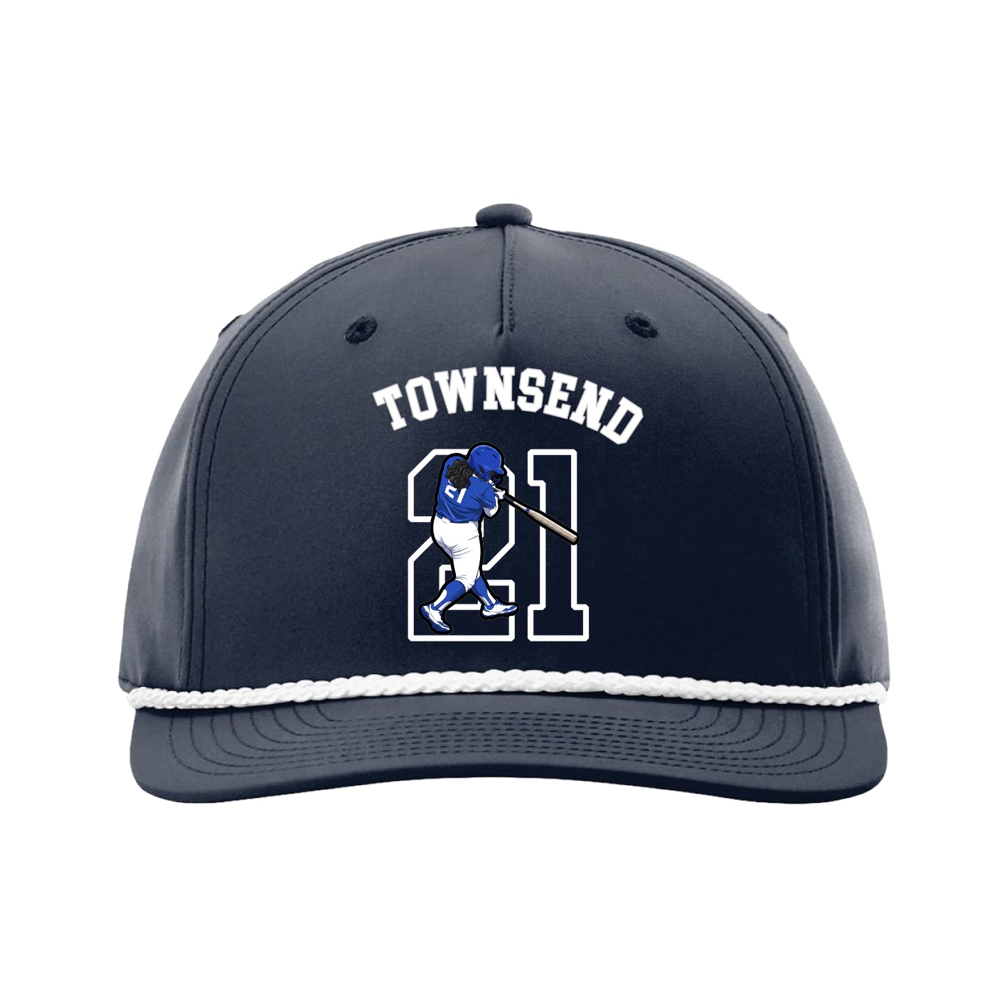 Five-Panel Classic Rope Cap — Shirsey Arch in Navy