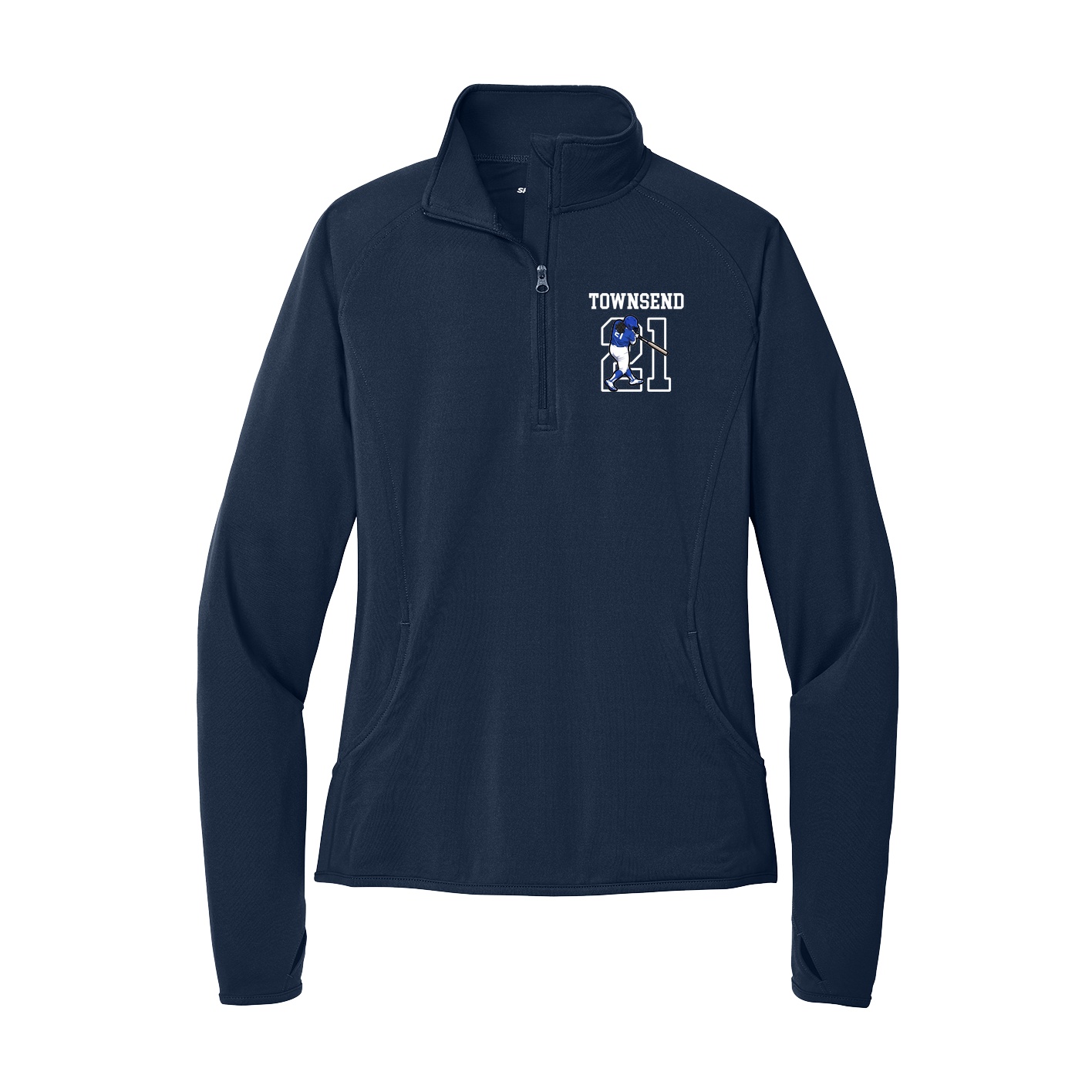 Women's Q-Zip Pullover — Shirsey in Navy