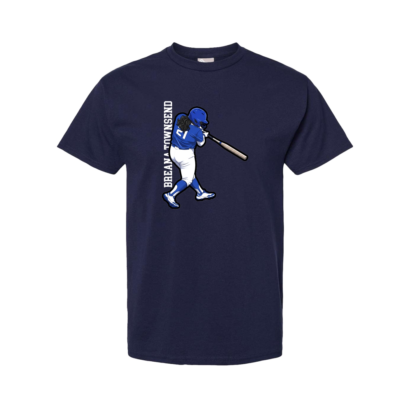 Youth Tee — Name Vertical in Navy