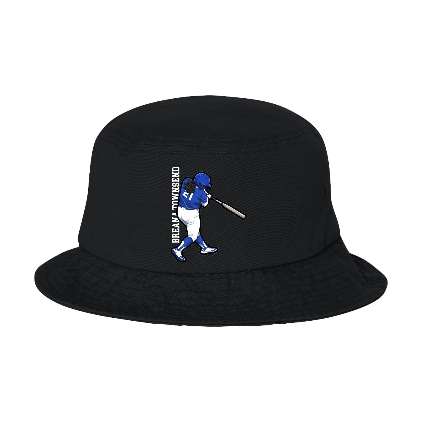 Bucket Cap — Name Vertical in Black
