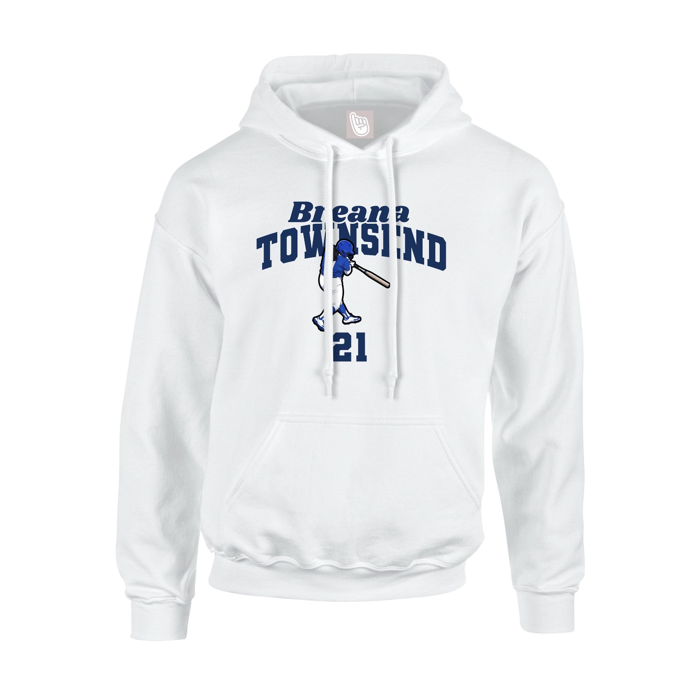 Hoodie — Signature Arch in White
