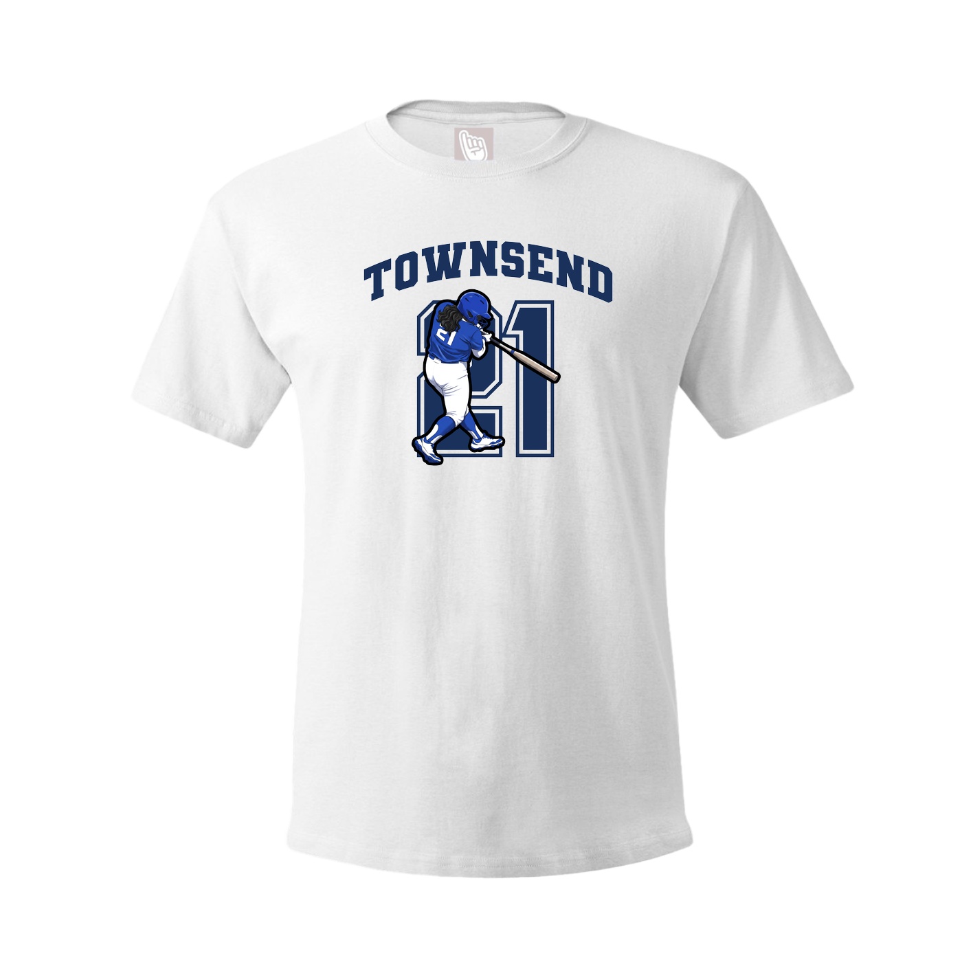 Youth Tee — Number in White