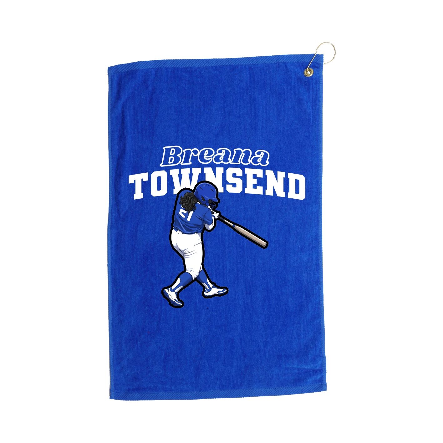 Golf Towel — Name Arch in Royal