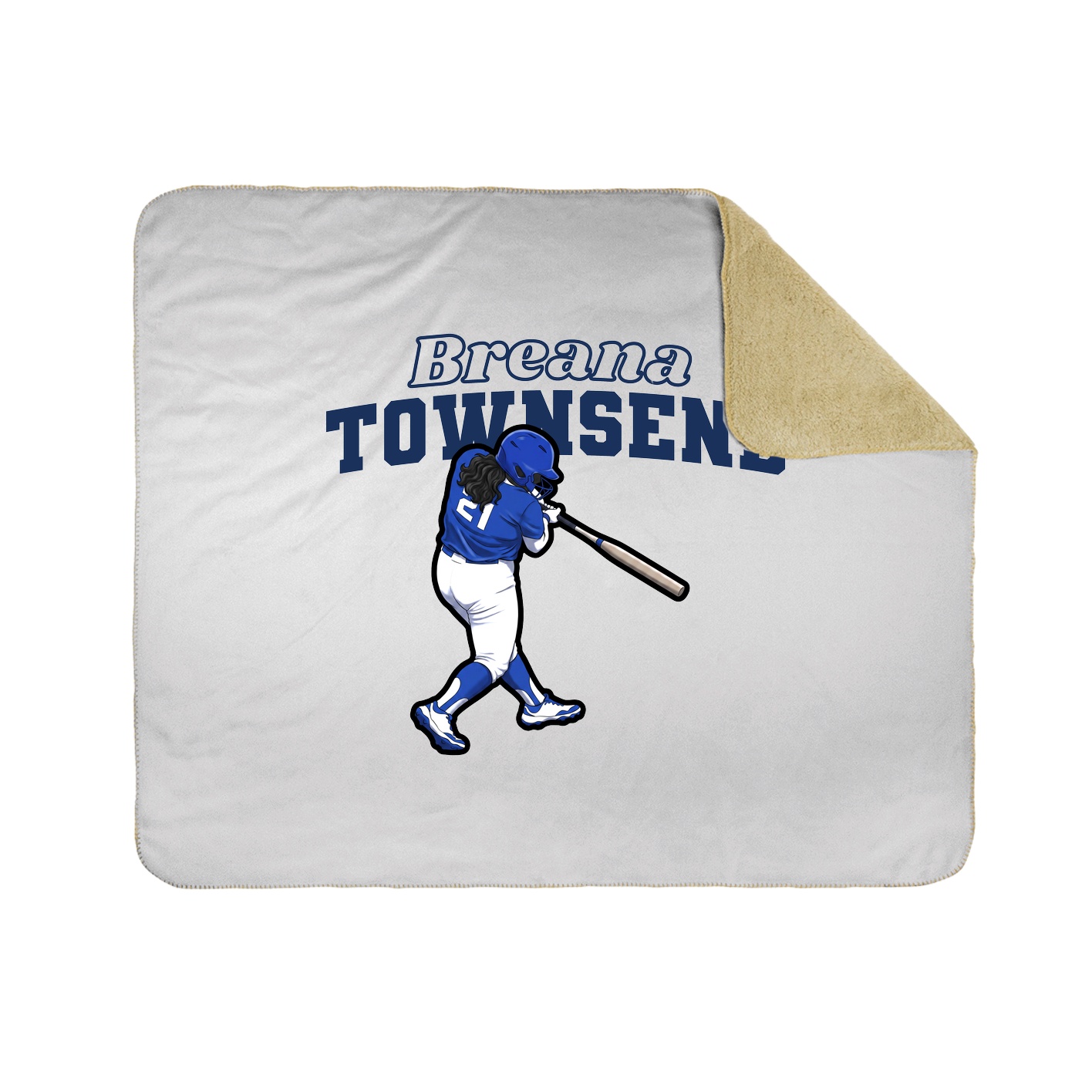 Throw Blanket — Name Arch in White
