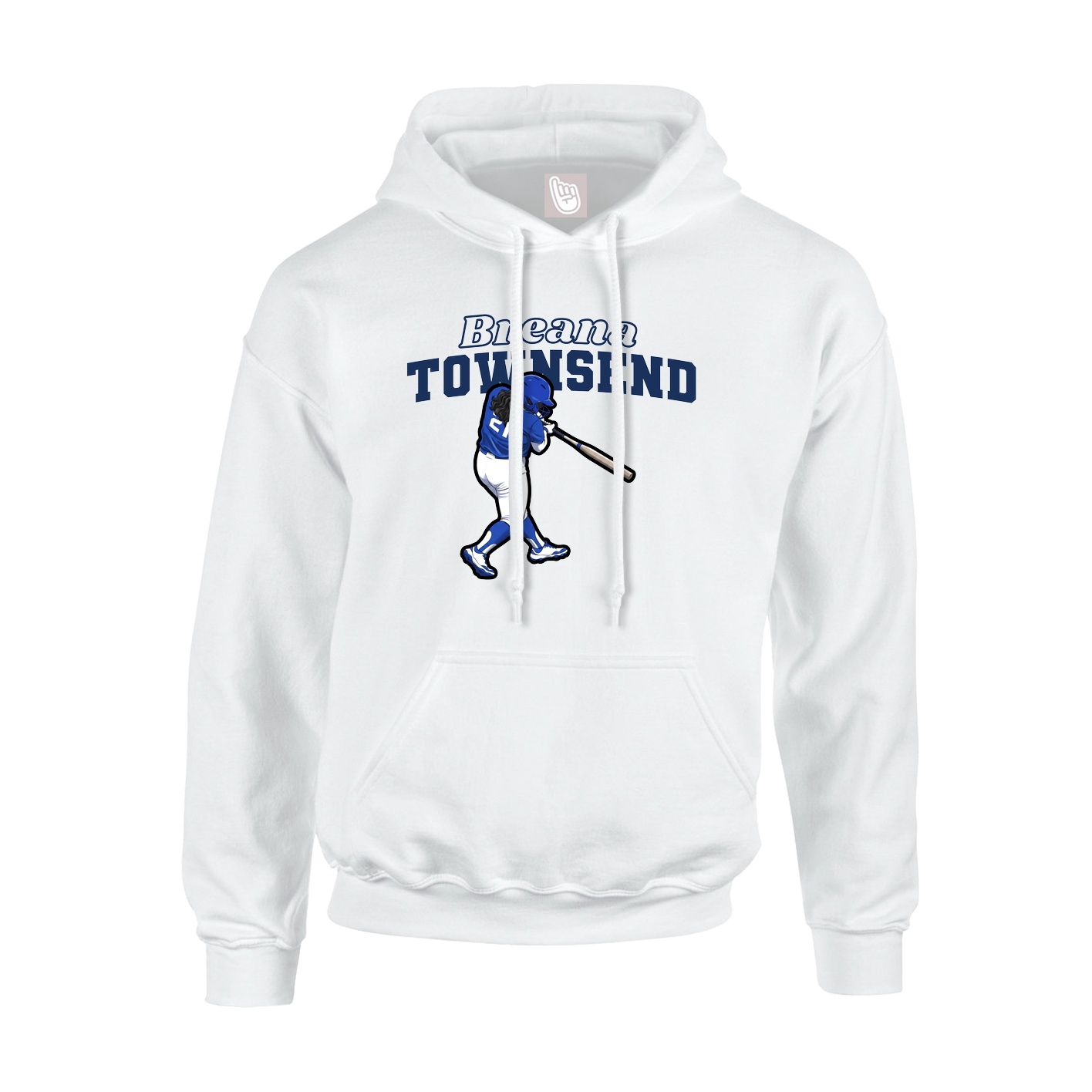 Hoodie — Name Arch in White