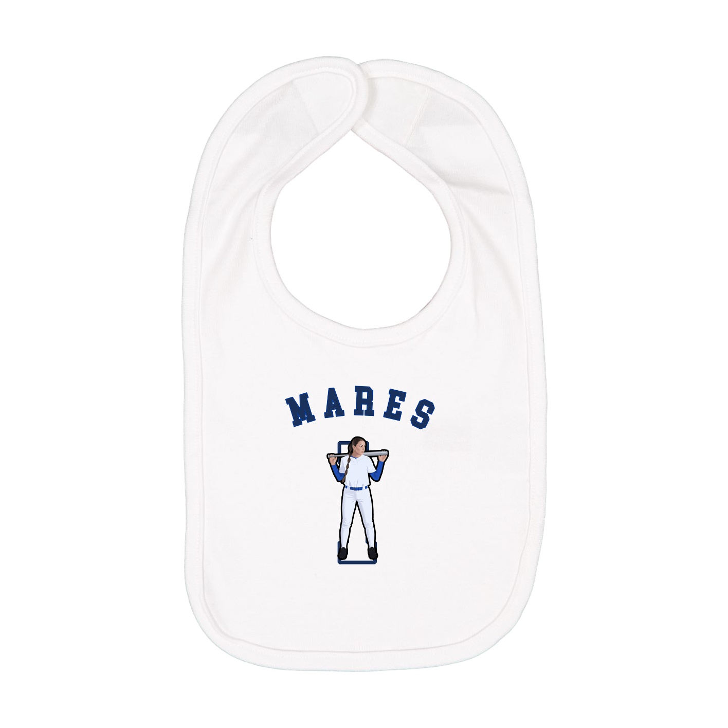 Infant Bib — Shirsey Arch in White