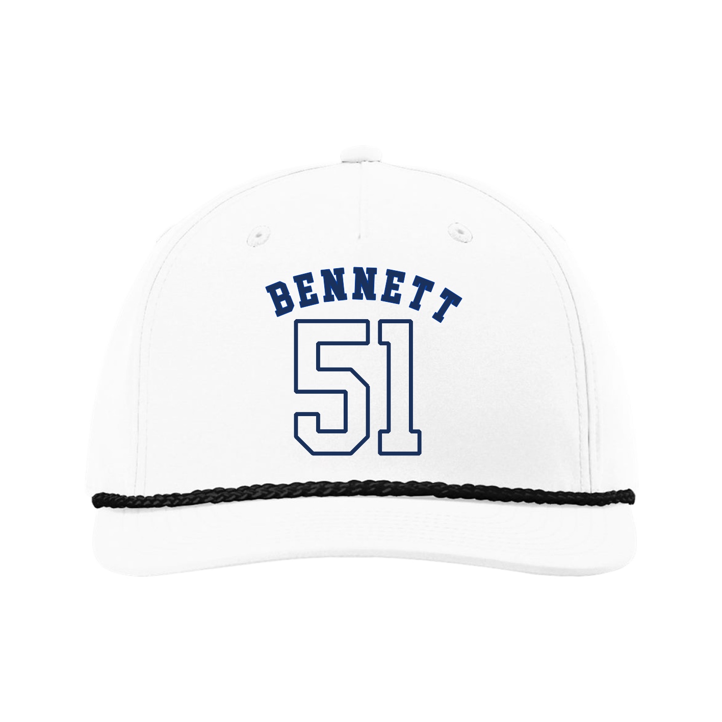 Five-Panel Classic Rope Cap — Shirsey Arch in White