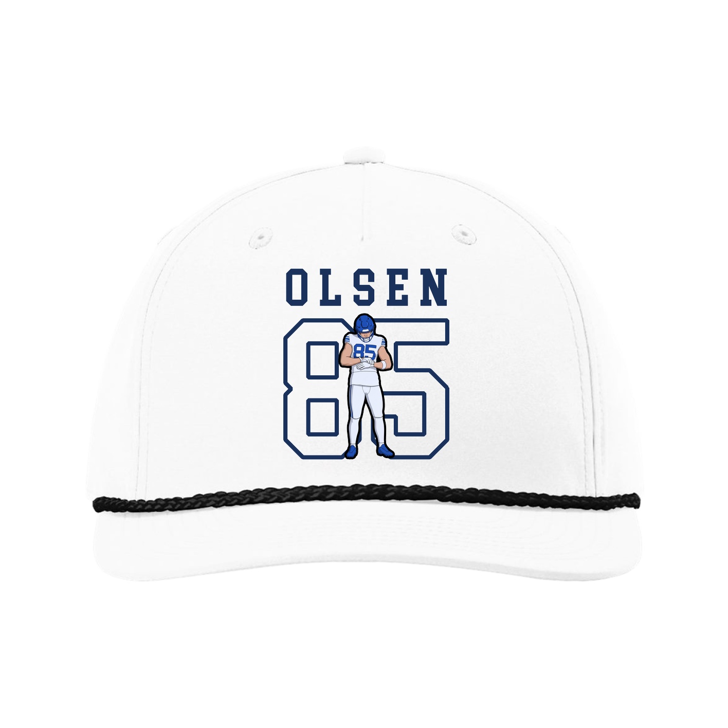 Five-Panel Classic Rope Cap — Shirsey in White