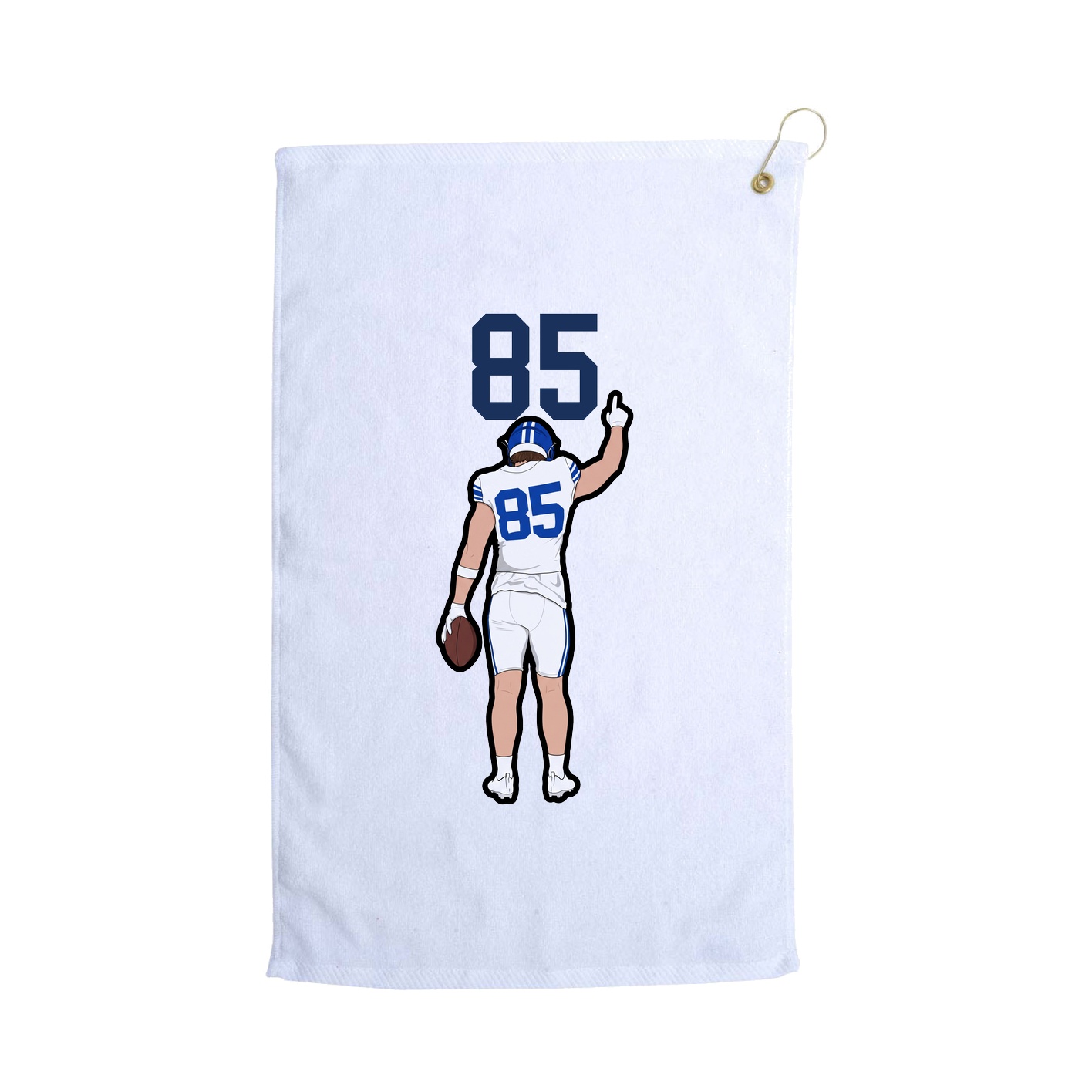 Golf Towel — Number Top in White