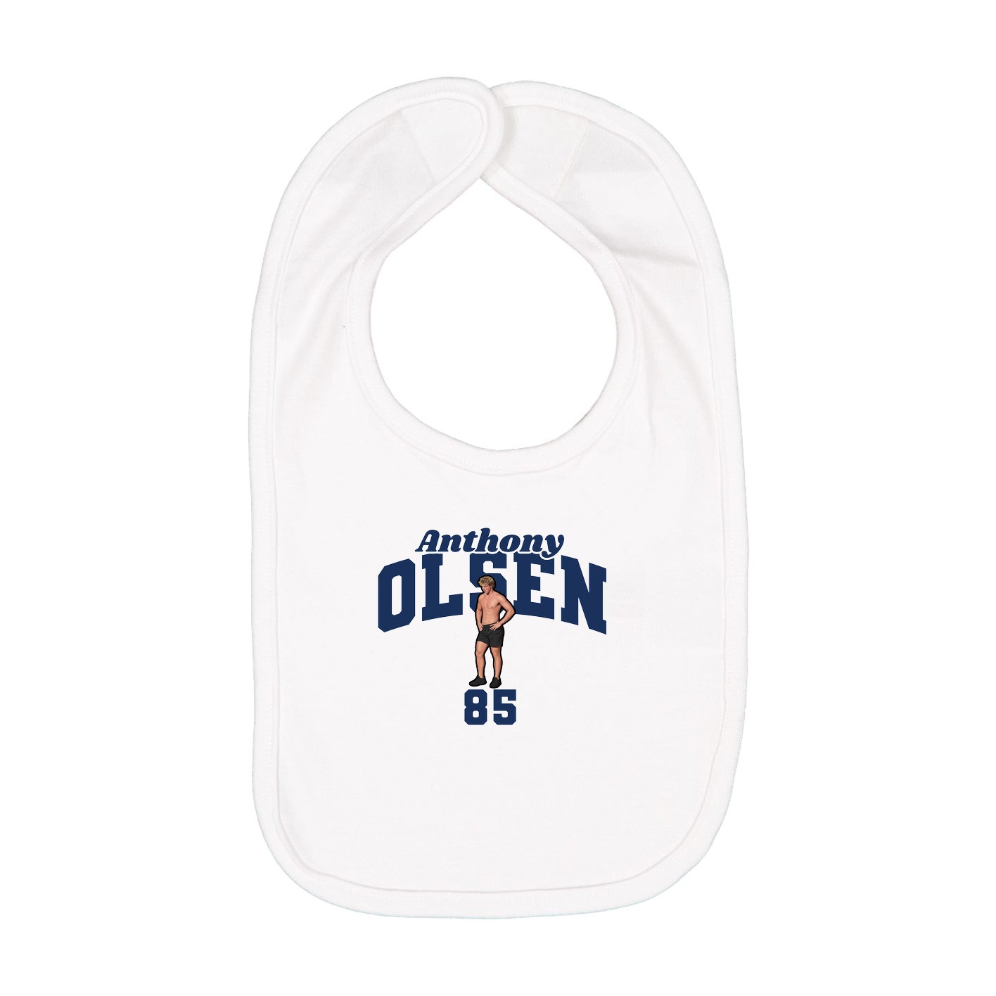Infant Bib — Signature Arch in White
