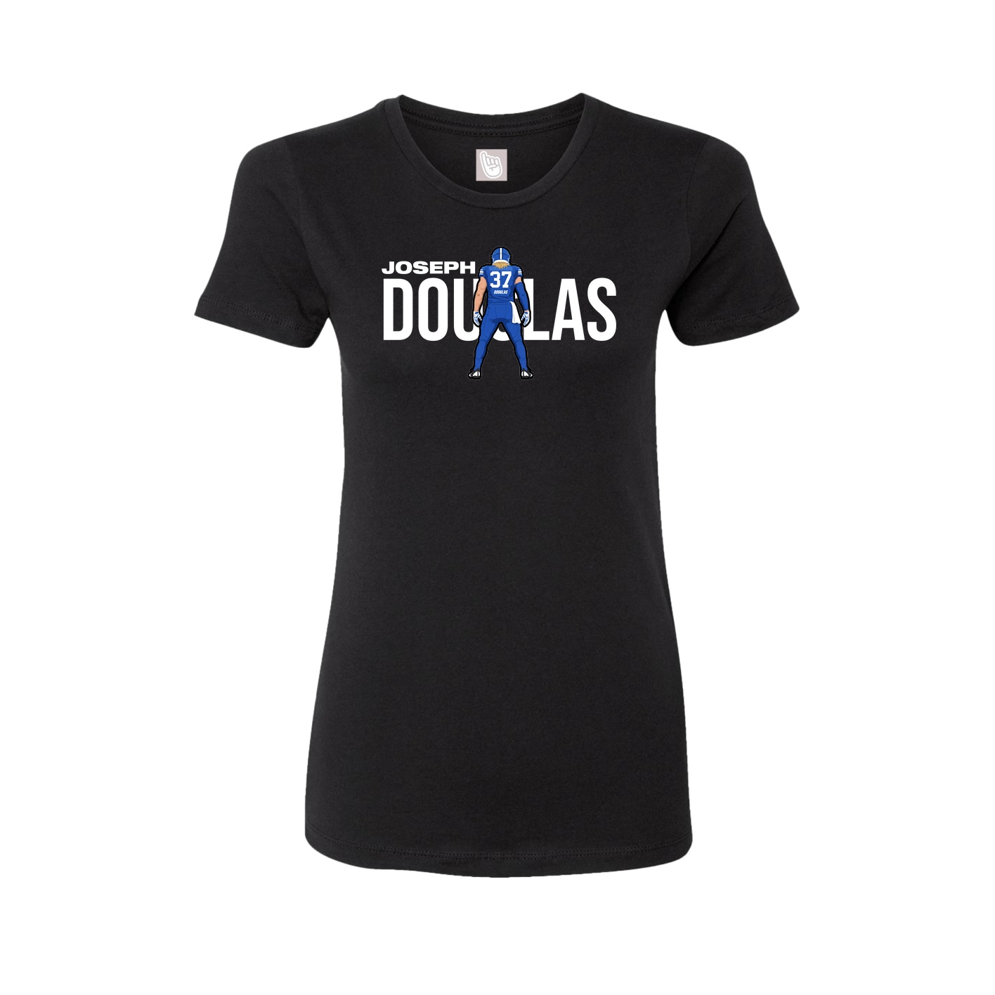 Fitted Women's Tee — Player Name in Black