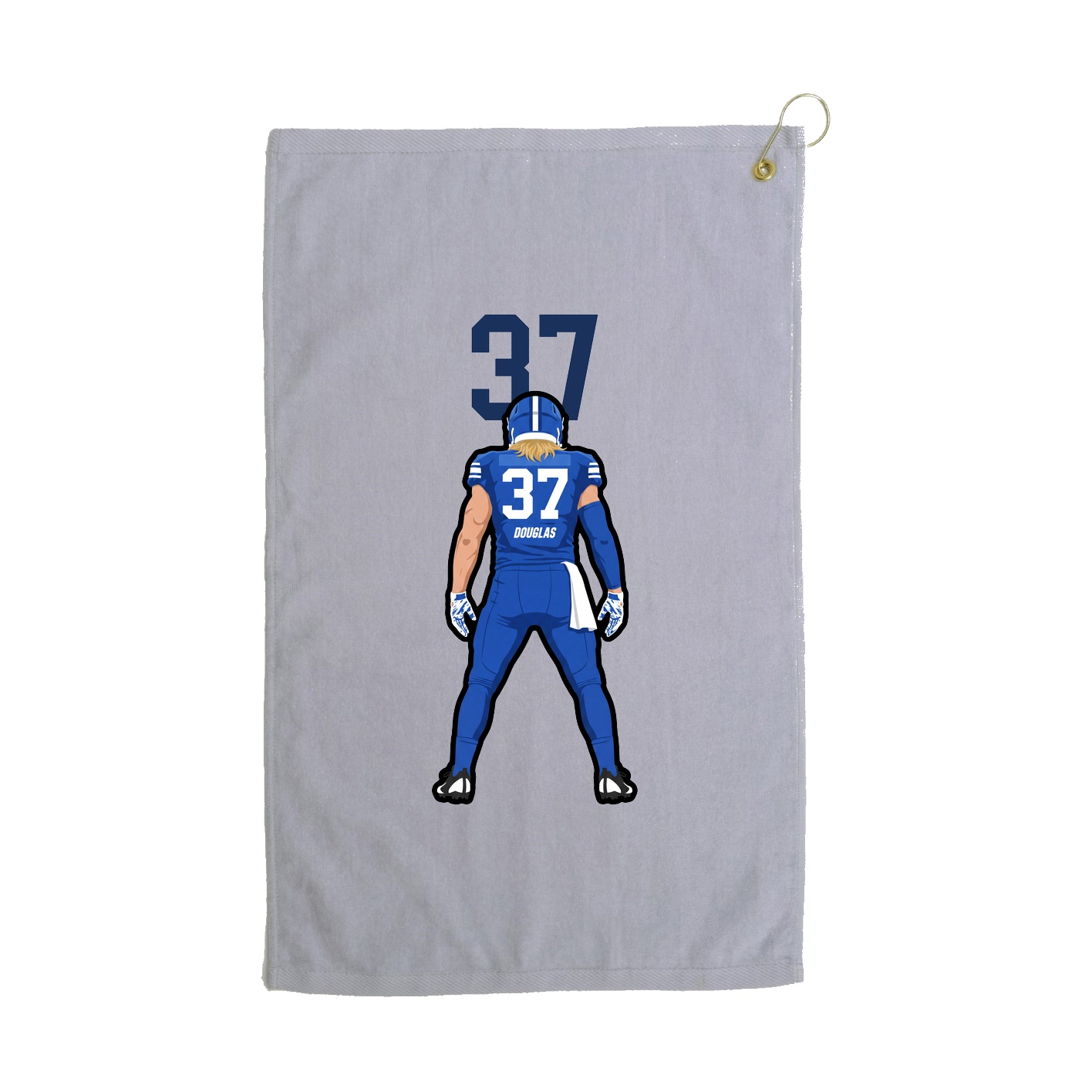 Golf Towel — Number Top in Grey